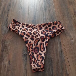 Skatie Leopard Print Bikini Bottoms